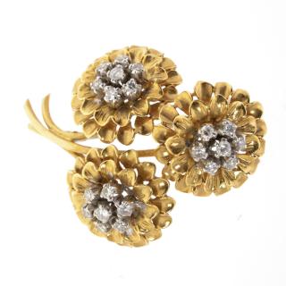 Appraisal: Tiffany Co k gold brooch with diamonds Tiffany Co k