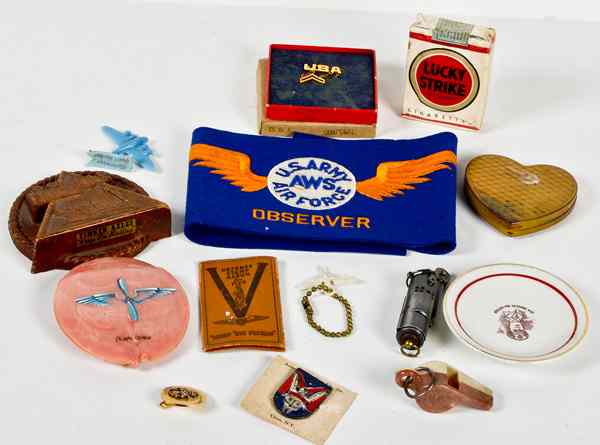 Appraisal: US WWII Homefront Items Lot of Ten Lot includes one