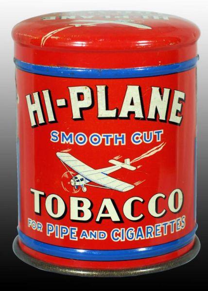 Appraisal: Hi-Plane Tobacco Canister Description Manufactured in Richmond Virginia Nice-looking tin