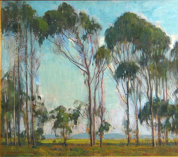 Appraisal: Eugen Neuhaus American - A grove of Eucalyptus trees signed