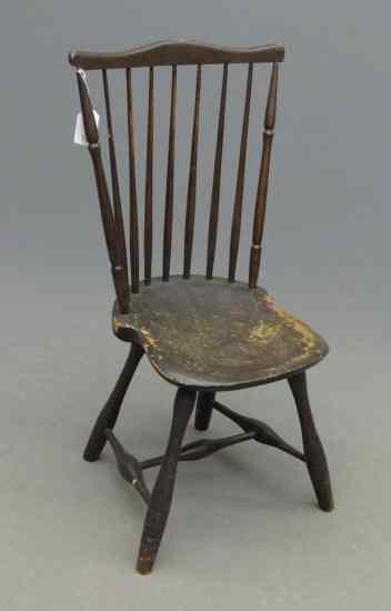 Appraisal: th c fanback Windsor chair '' Seat Ht '' Overall