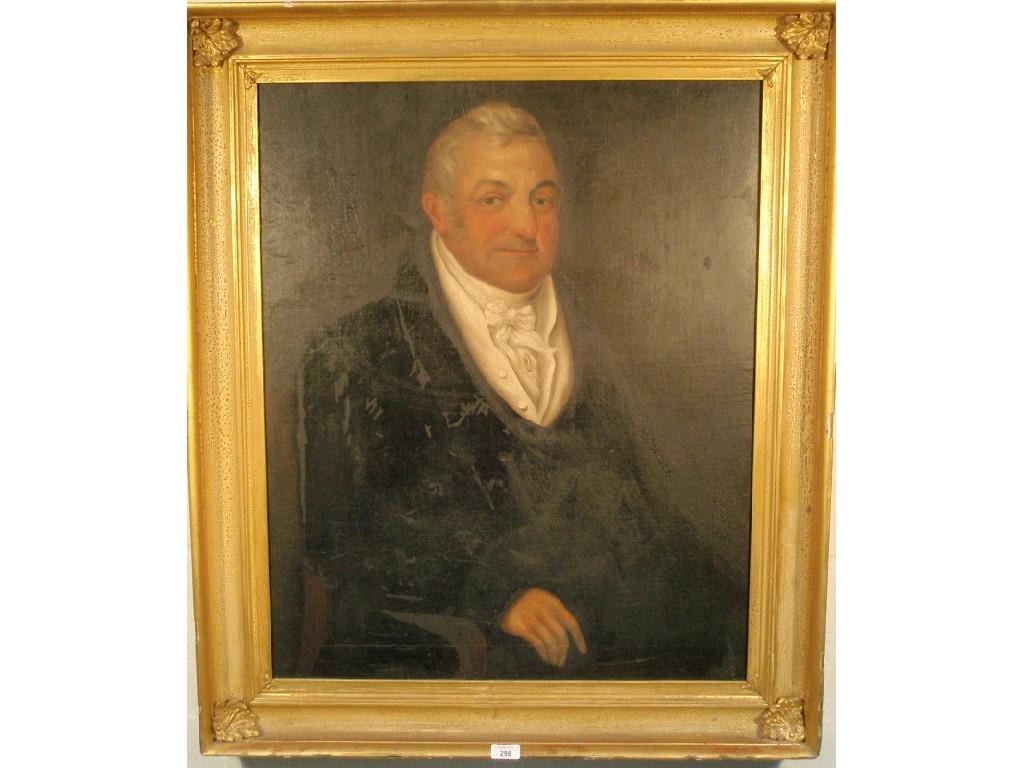 Appraisal: Anonymous thC Half length portrait of a gentleman seated in