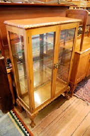 Appraisal: TWO DOOR CHIPPENDALE STYLE CRYSTAL CABINET