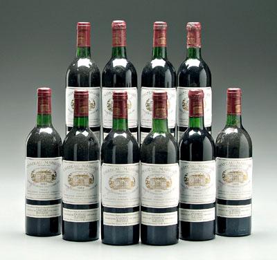 Appraisal: bottles red Bordeaux wine Chateau Margaux Premier Grand Cru Class