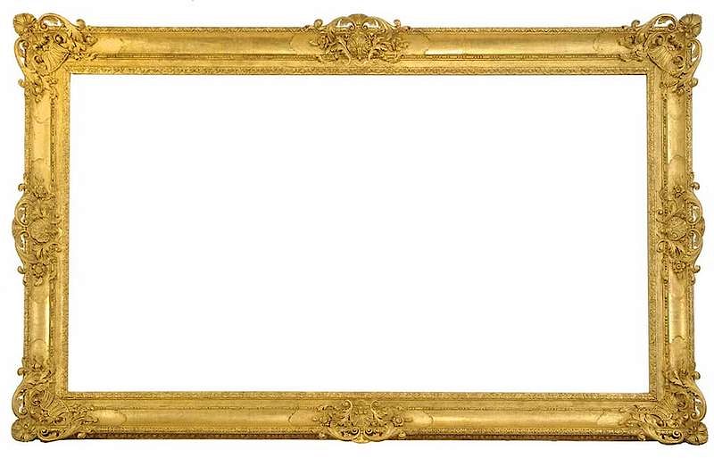 Appraisal: Fine Monumental Regency Style Frame blossom shell and acanthus corner