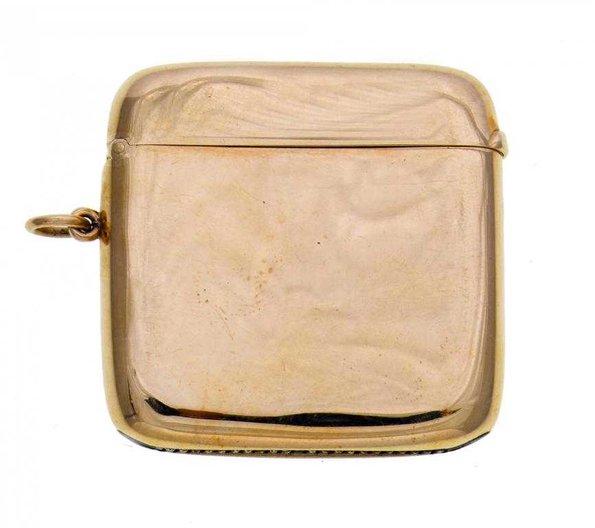 Appraisal: AN EDWARD VII CT GOLD VESTA CASE cm h by