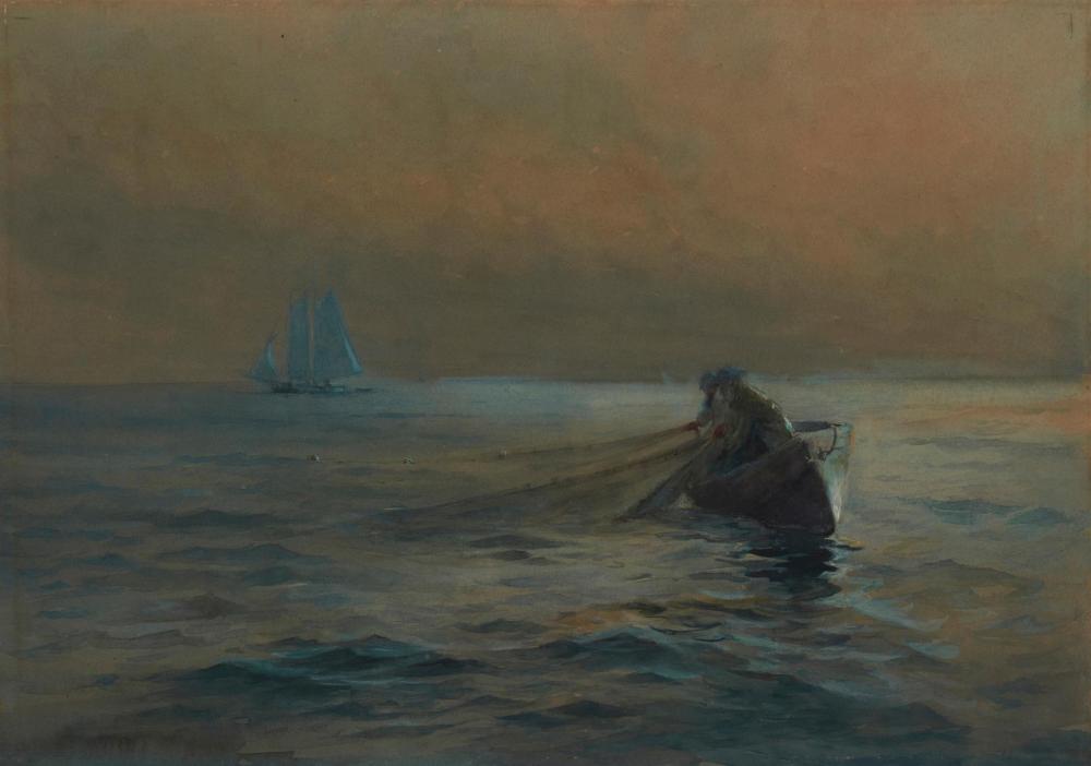 Appraisal: William S Robinson - Old Lyme CT Hauling the Net