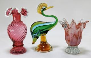 Appraisal: Italian Murano Art Glass Bird Vase Articles ITALY TH CENTURY