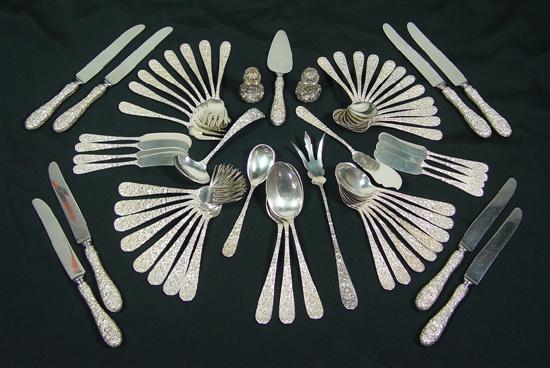 Appraisal: Stieff Rose Sterling Flatware Service for eight including luncheon forks