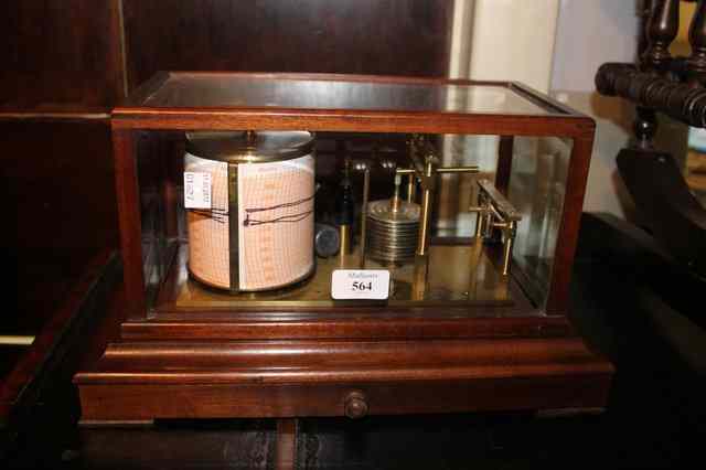 Appraisal: A VICTORIAN STYLE BAROGRAPH in glazed case