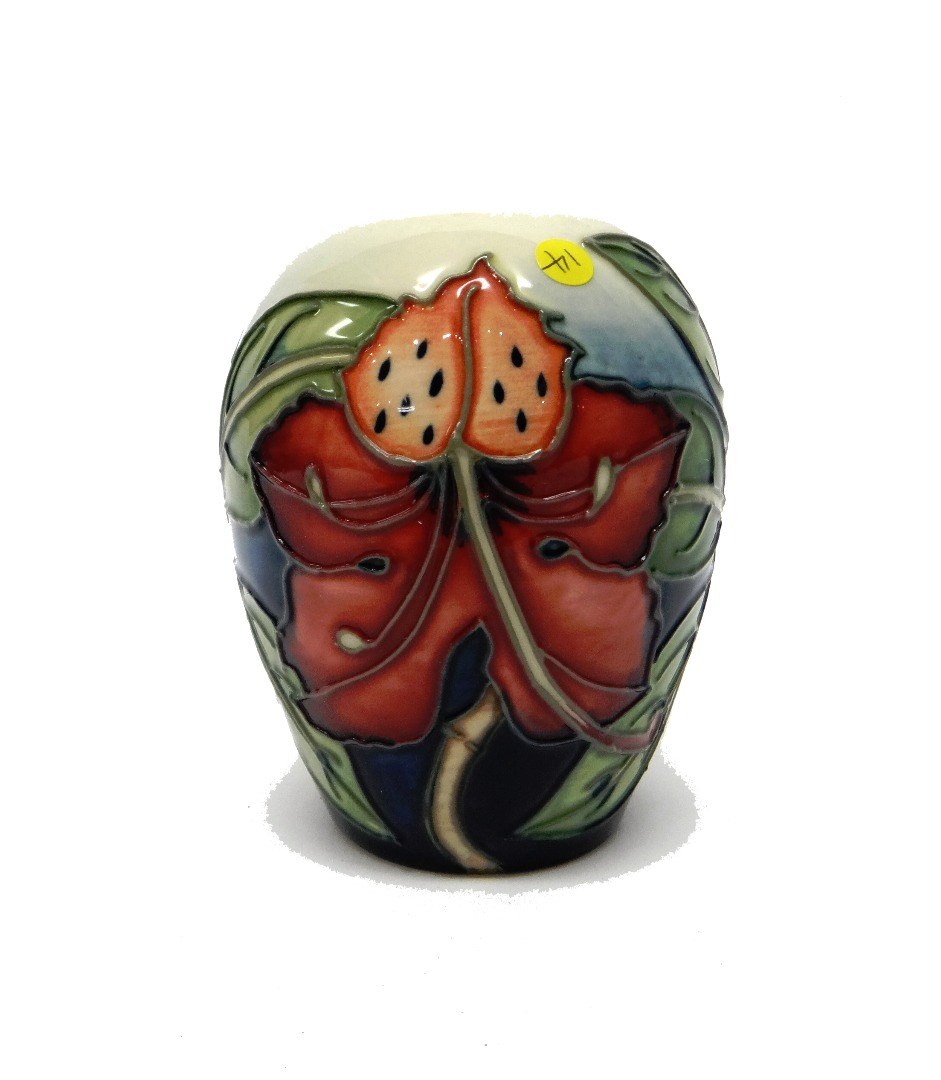 Appraisal: A small Moorcroft 'Simeon Lily' vase circa cm high boxed