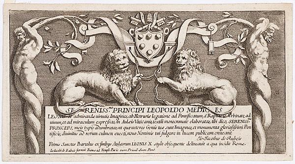 Appraisal: PONTIFICAL ENGRAVING OF POPE LEO X OF THE MEDICI FAMILY