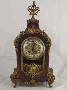 Appraisal: A th century tortoiseshell Boulle clock with gilt bronze mounts