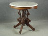 Appraisal: LAMP TABLE - VICTORIAN OVAL MARBLE TOP LAMP TABLE WITH