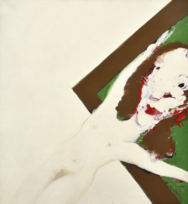 Appraisal: ANDREW SIBLEY BORN Bride at the Window enamel on linen