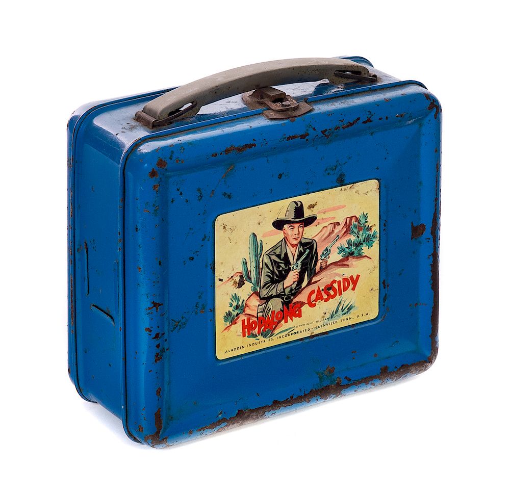 Appraisal: Blue Hopalong Cassidy Aladdin Lunchbox Measures tall wide Good original