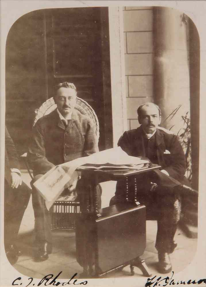 Appraisal: CECIL RHODES and SIR LEANDER JAMESON SIGNED PHOTOGRAPH Rhodes the