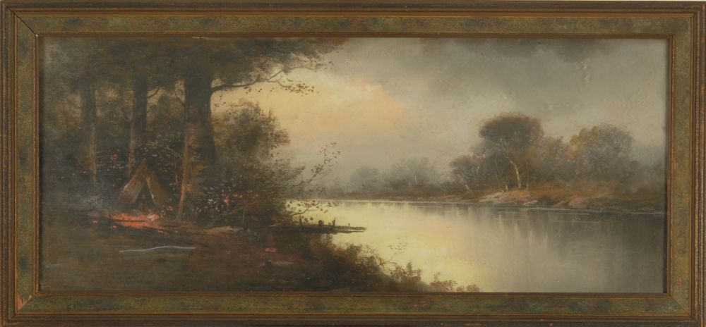 Appraisal: WILLIAM HENRY CHANDLERAmerican - River landscape Signed lower right Chandler