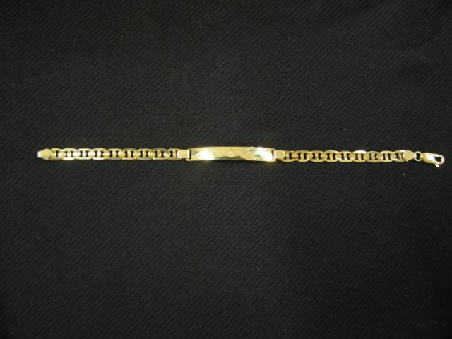 Appraisal: k Gold Bracelet ID style long grams