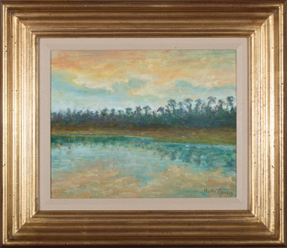 Appraisal: Hattie Saussy American Georgia - Twilight in the Swamp oil