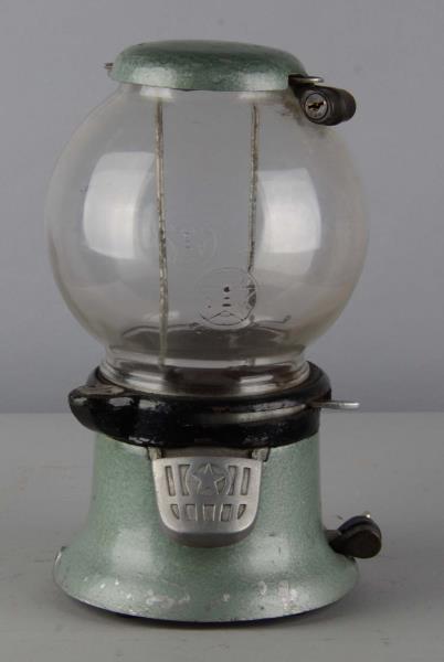 Appraisal: A Columbus Model Peanut Vending Machine Round glass globe is