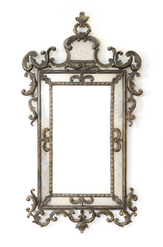 Appraisal: CONTEMPORARY VENETIAN ROCOCO STYLE MIRROR Metal and composite frame with