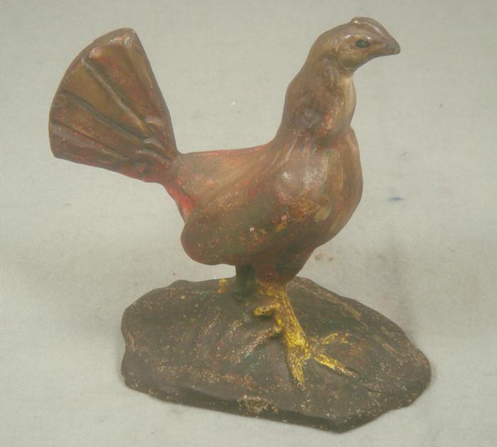 Appraisal: Cast iron doorstop rooster tall x w Estimate -