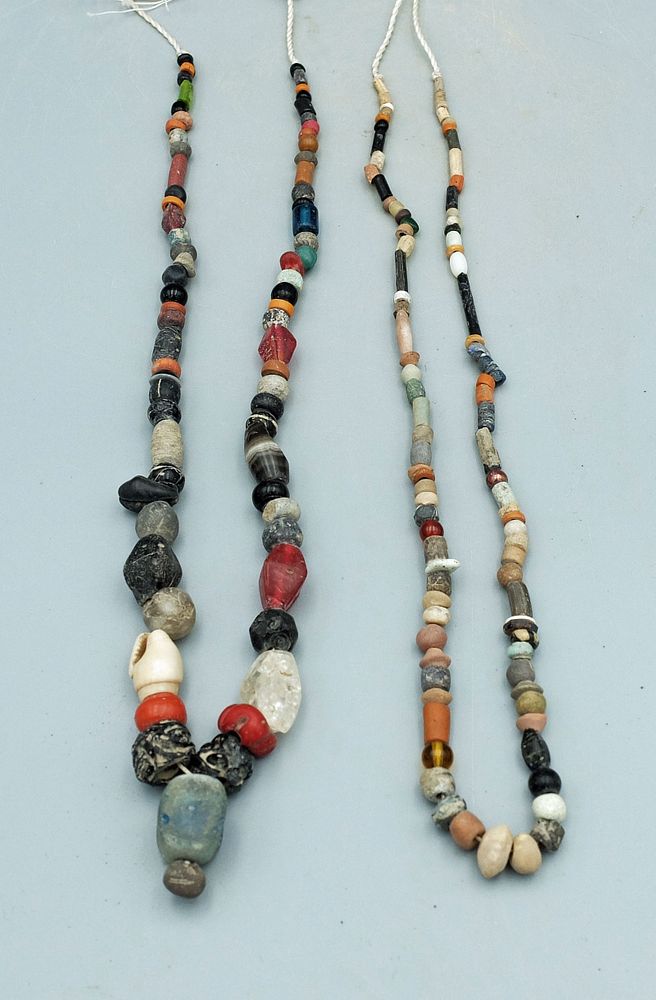 Appraisal: Assorted Ancient Roman Indus Valley Beads A pair of necklaces