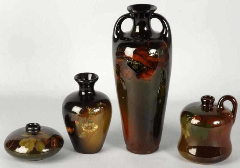 Appraisal: Lot of Standard Glaze Vases Description Includes one tall two