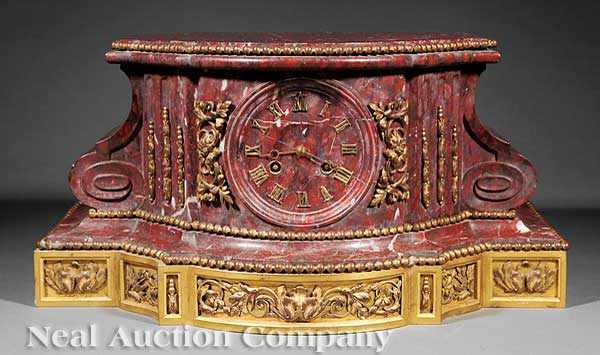 Appraisal: A Napoleon III Gilt Bronze and Rouge Griotte Marble Mantel