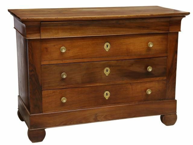 Appraisal: French Louis Philippe period walnut commode mid th c concealed