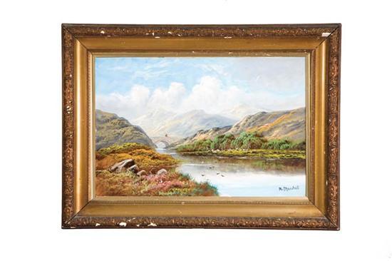 Appraisal: MOUNTAIN LANDSCAPE BY R MARSHALL EUROPEAN LATE TH-EARLY TH CENTURY