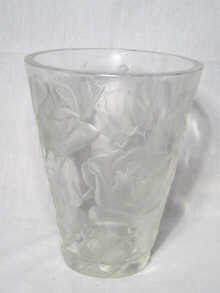 Appraisal: Lalique A clear glass vase with moulded and etched pattern