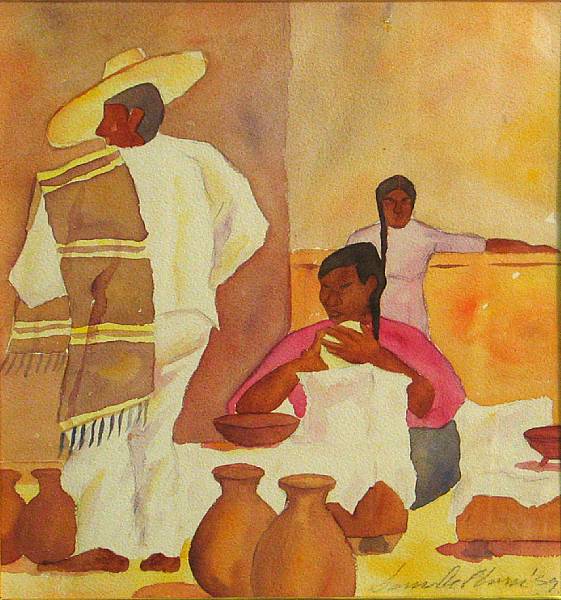 Appraisal: Samuel B Colburn American - Tortilla Maker signed and dated