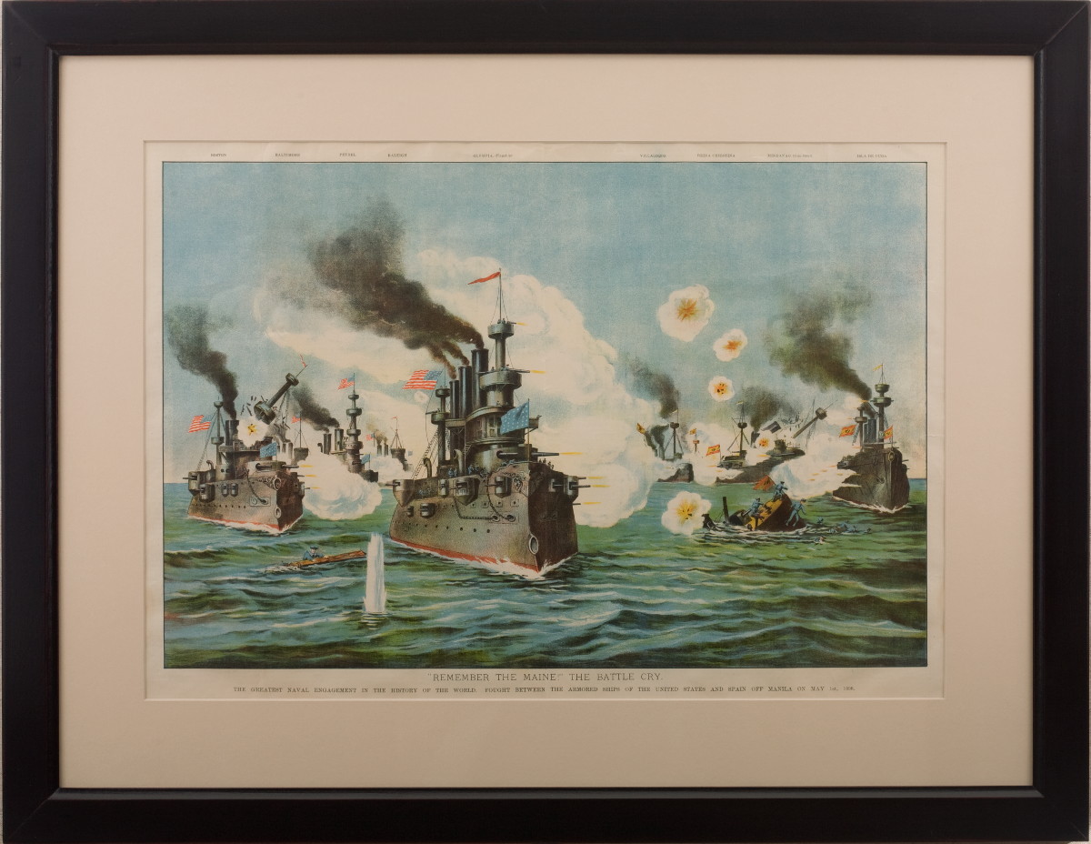 Appraisal: REMEMBER THE MAINE THE BATTLE CRY Depicting the Battle of