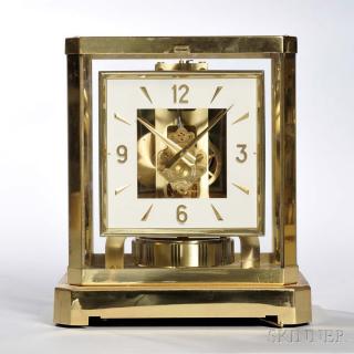 Appraisal: LeCoultre Atmos Clock Switzerland th century brass and glass case