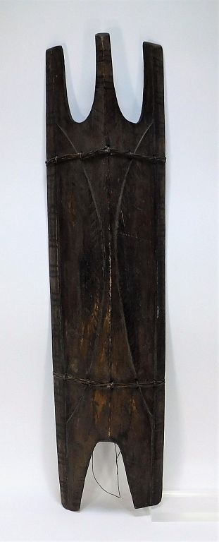 Appraisal: African Tribal Carved Wood Shield Africa th Century Carved shield