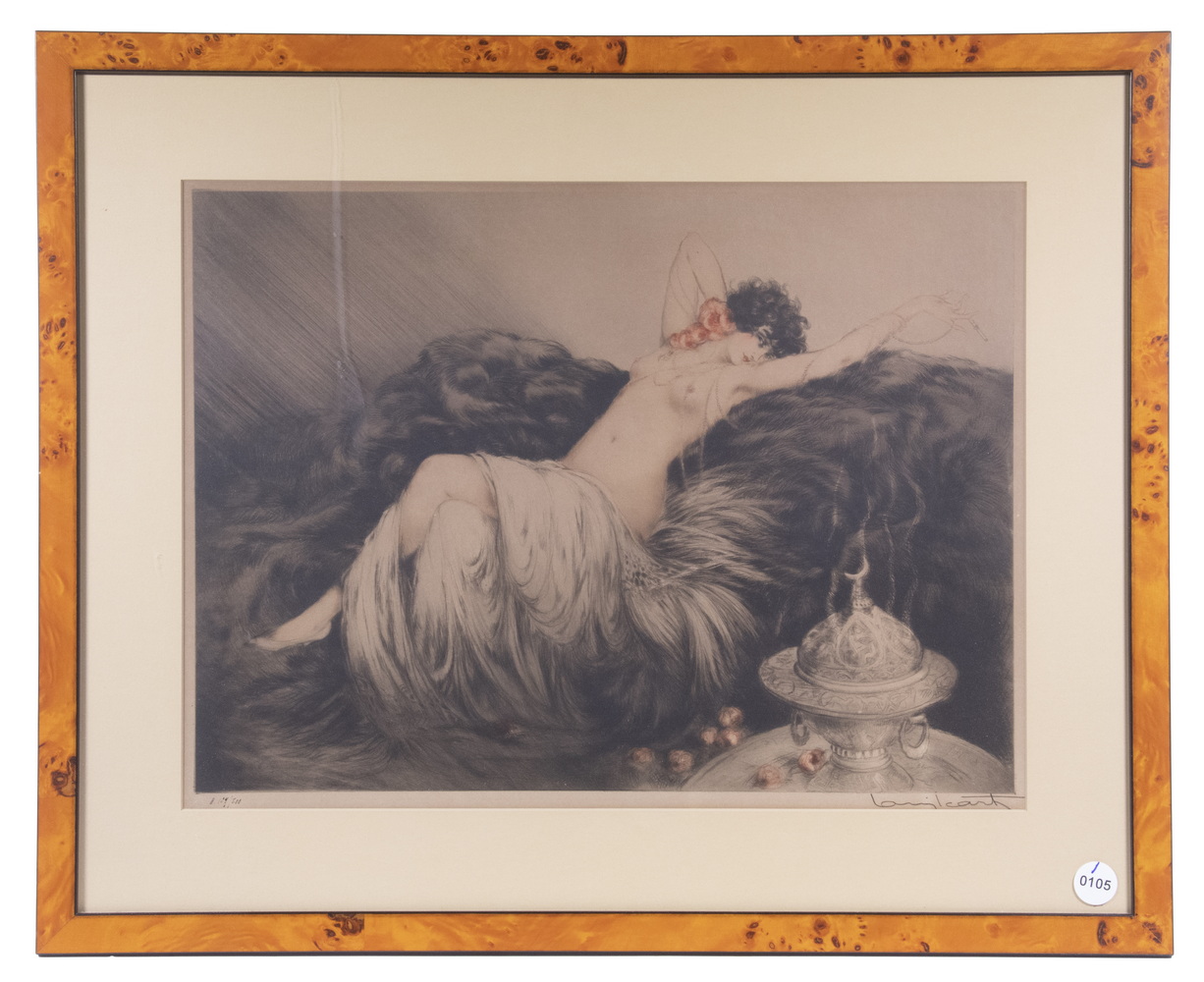 Appraisal: LOUIS ICART FRANCE - Smoke Fumee etching and aquatint printed