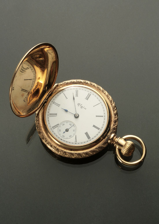 Appraisal: Lady's -Karat Yellow-Gold Manual-Wind Hunting Case Pendant Watch Elgin National