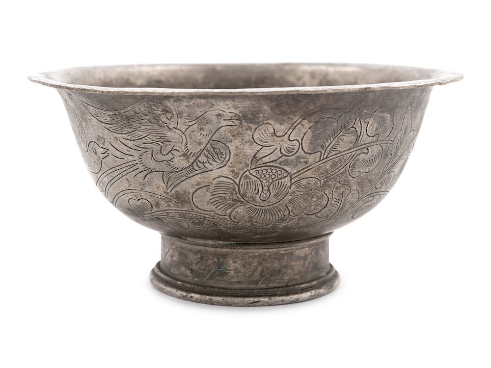 Appraisal: A Silver Bowl diam in cm A Silver Bowl LIAO