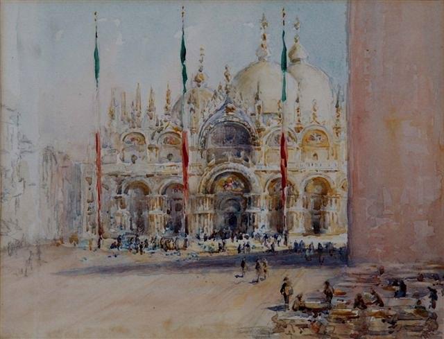 Appraisal: FOLLOWER OF HERCULES BRABAZON BRABAZON St Mark's Venice pencil and