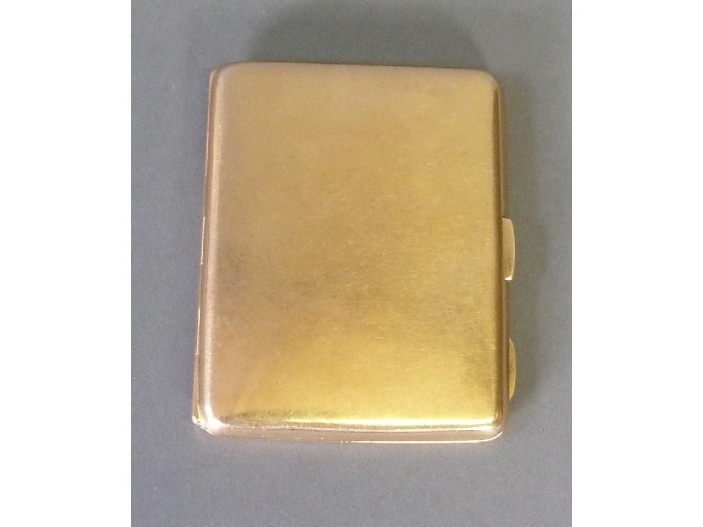 Appraisal: LADY'S ct GOLD PLAIN OBLONG POCKET CIGARETTE CASE wide Birmingham