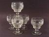 Appraisal: STEMWARE - Set of eighteen early hand blown and clear