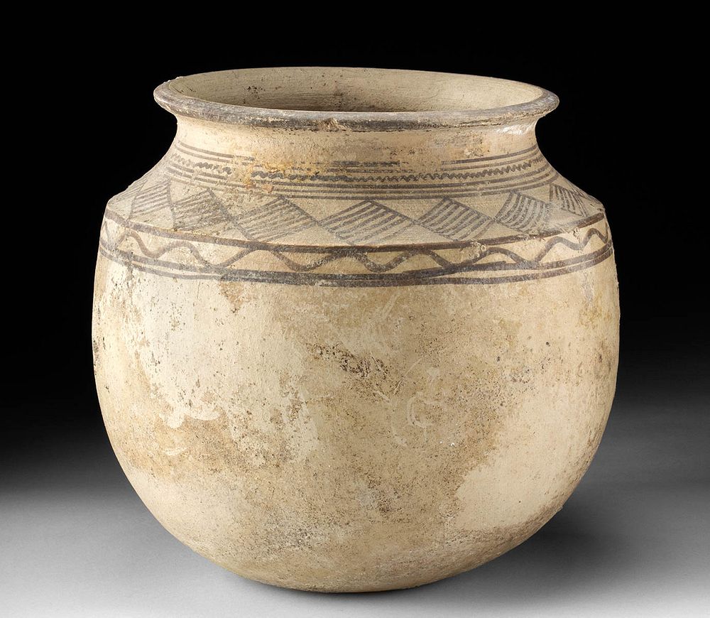 Appraisal: Tepe Giyan Bi-chrome Pottery Jar Originally Listed At Ancient Near