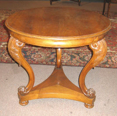 Appraisal: AMERICAN TH CENTURY 'TOBEY' CENTER TABLE With circular mahogany top