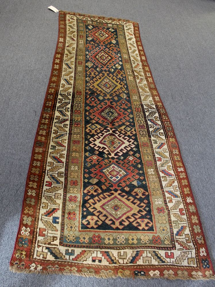 Appraisal: Antique and Finely Hand Woven Kazak Style Runner From a