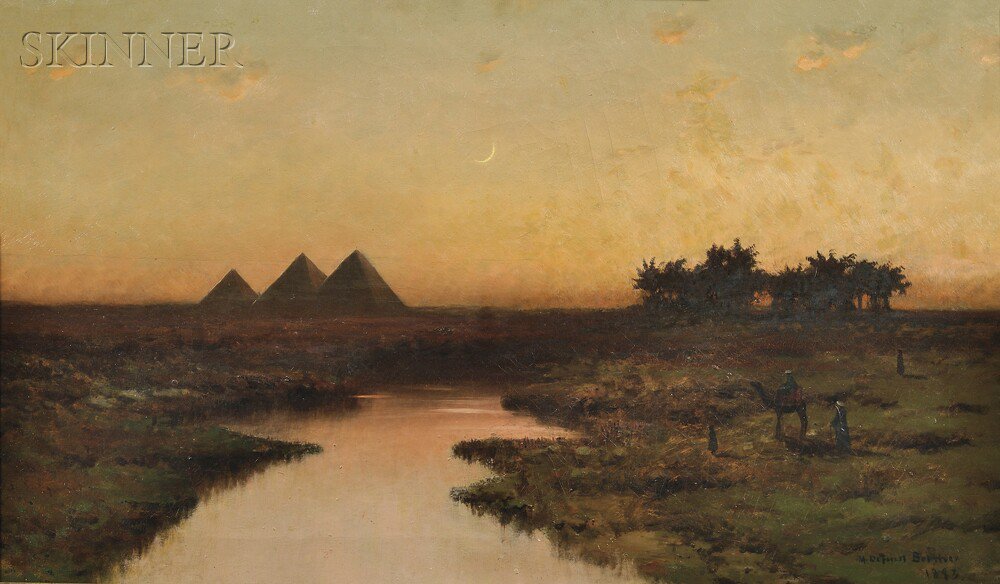 Appraisal: M DeForest Bolmer American - The Pyramids of Giza Egypt