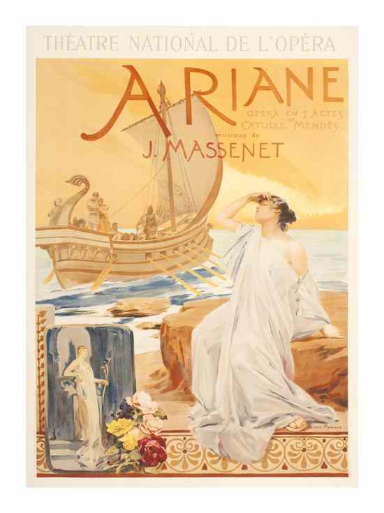 Appraisal: Albert Maignan French - Ariane vintage poster x inches