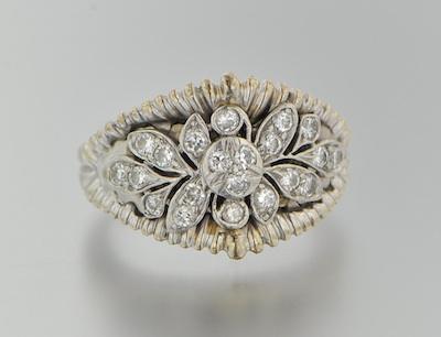 Appraisal: A White Gold and Diamond Ring k white gold ring