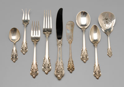 Appraisal: Wallace Grande Baroque Sterling Flatware American th century pieces no